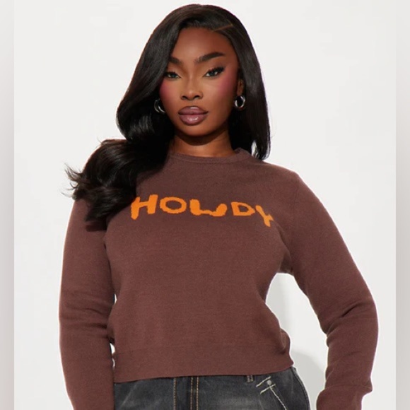 Fashion Nova Sweaters - Fashion Nova “Howdy” Knit Sweater Westerncore | Nashville Vibes Size Small NEW